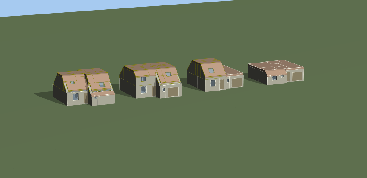 Modélisation de 4 maisons type à Cléder – CLEDER