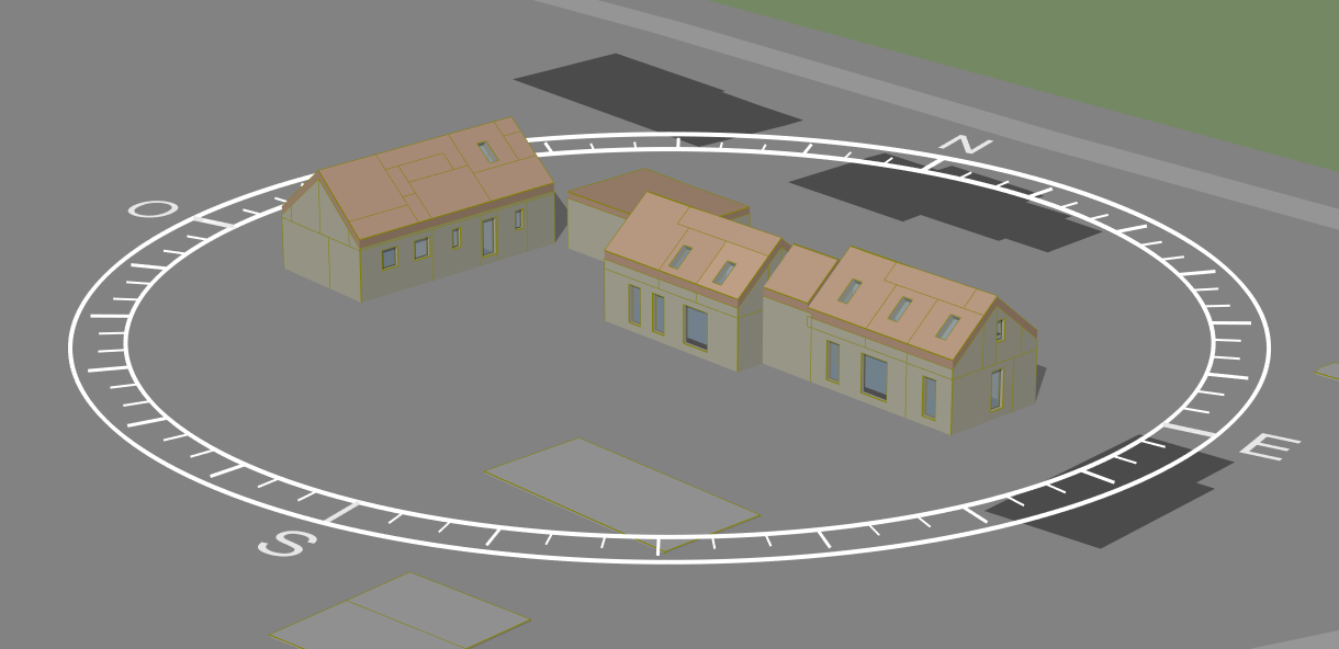 Construction de trois maisons avec loges à usage d'habitation à l'ile d'arz